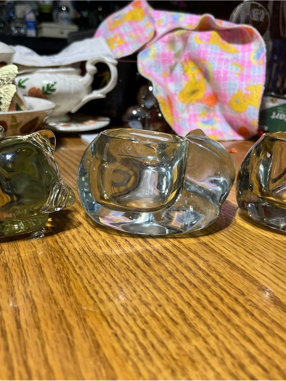 Vintage Smoke Glass Votive Holders - Set of 3
